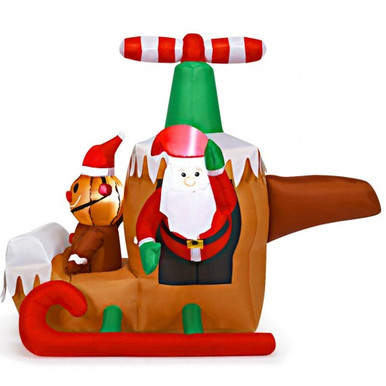 Fly High with Festive Spirit: Santa Claus Airplane Inflatable