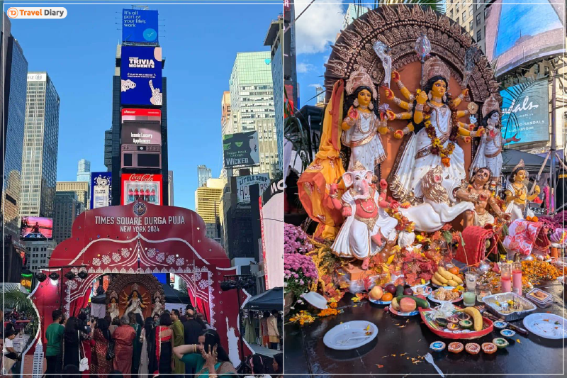 Durga Puja 2024 Unites Thousands at Times Square, NYC