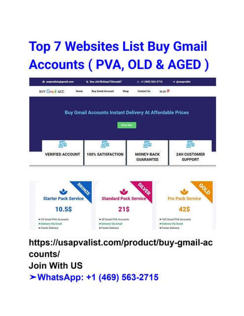 Top 7 Websites List Buy Gmail Accounts ( PVA, OLD & AGED ) (1).pdf