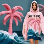 pink palm puff hoodie Profile Picture