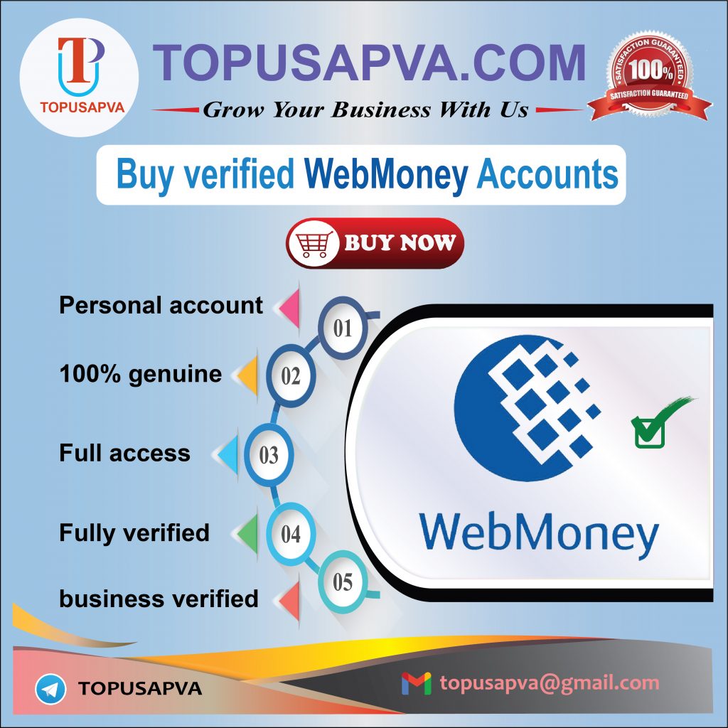 Buy WebMoney Accounts - Safe Best Quality And Cheap Rate