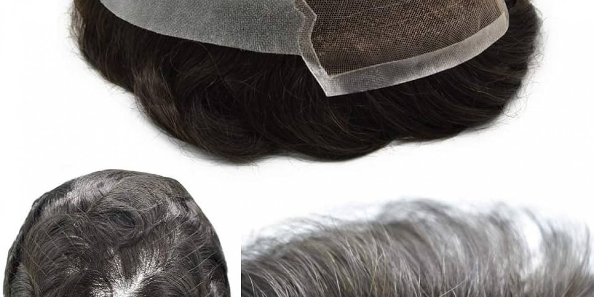 Mens Toupee Hair Systems with Undetectable Finish