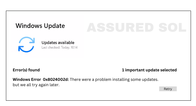 How to fix Windows Update Error Code 0x8024002d