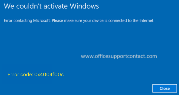 [Fixed] Microsoft Office 365/2021 Activation Error Code 0x4004f00c